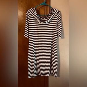 Striped casual midi Allen B dress.